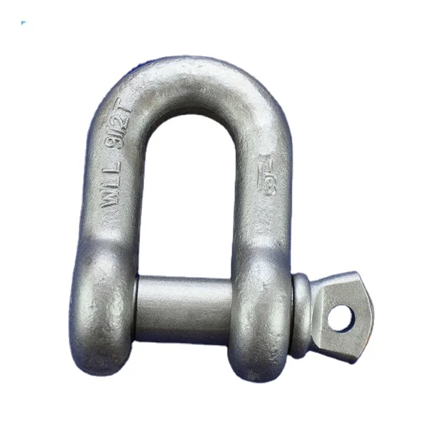 european D shackle type with screw pin u-bolt shackle bolt
