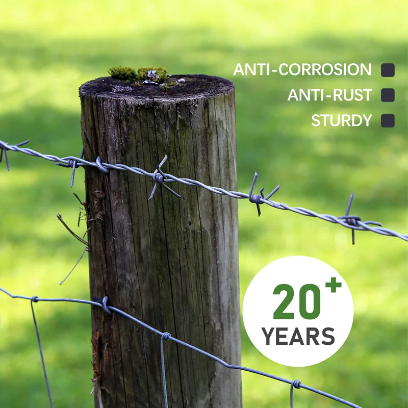 Hot Dip Galvanized Farm Fence Easy Installed 50M Wire Mesh Roll Metal Frame with Post Caps & Hardware for Horse Sports Fencing