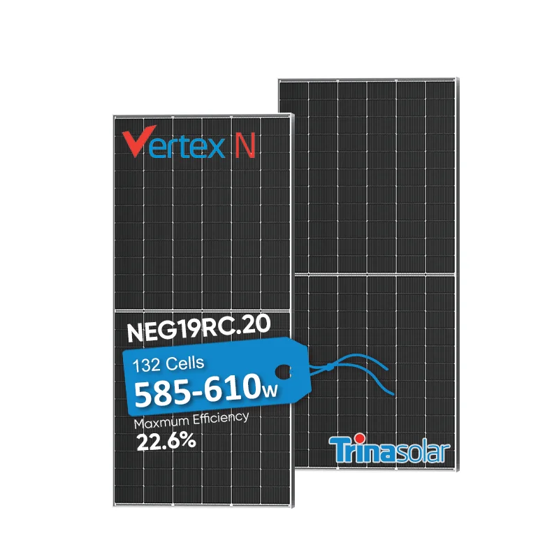Новые солнечные панели Trina Vertex N типа двухфазные 600 Вт 605 595 590 580 двойное стекло панури фотоэлектрические