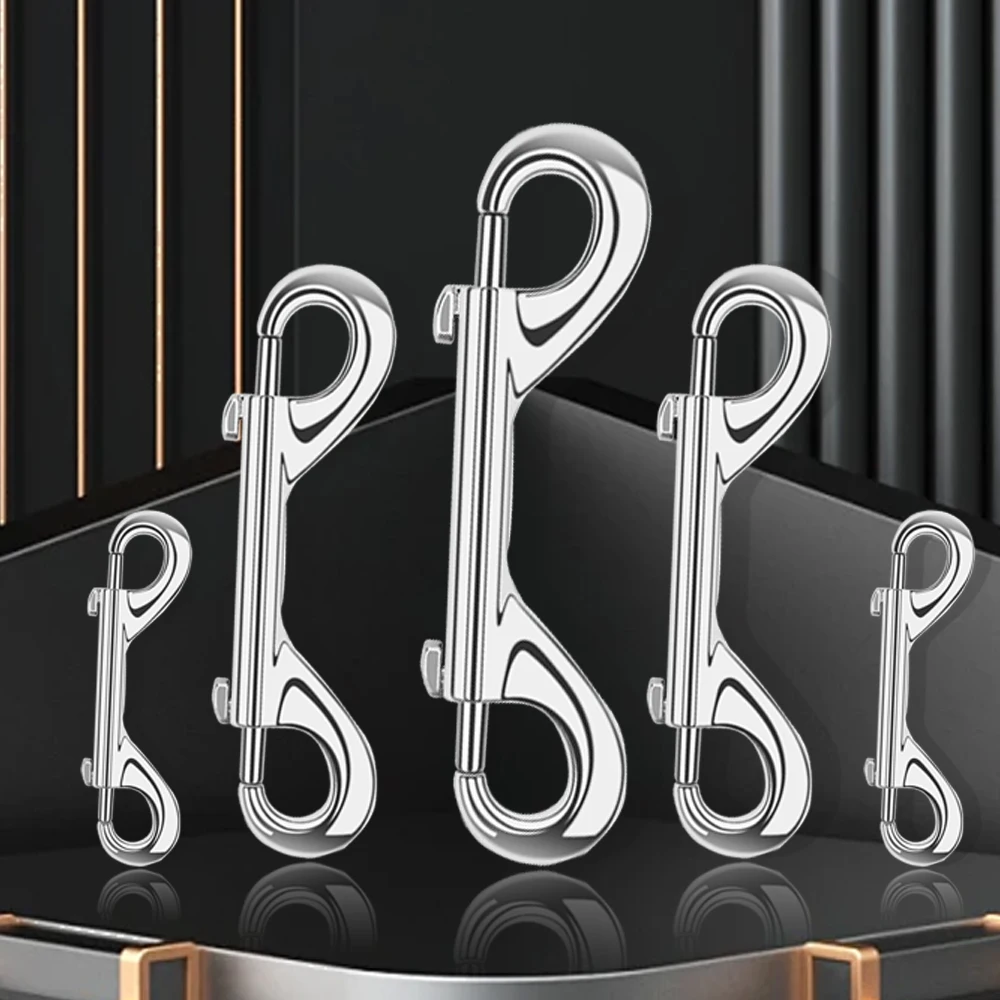 316 304 Stainless Steel Double Ended Bolt Snap Hook Double End Diving Clips Heavy Duty Trigger Chain Clip Key Holder