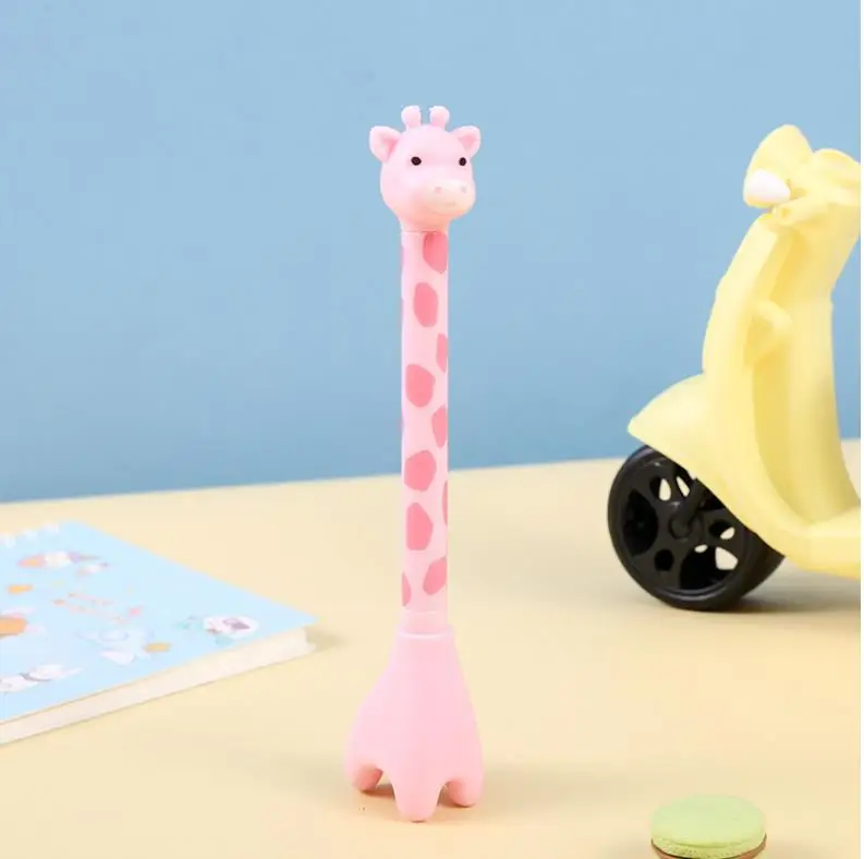 CHXN  Giraffe neutral pen cartoon deer shaped pen cute stationery student writing tool water-based pen