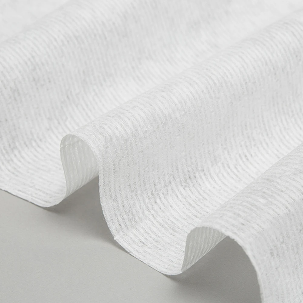 Disposable White Lightweight Plain Spunlace Non-woven Fabric for Wet Wipes Used Soft  Spunlace Nonwoven Fabric Roll