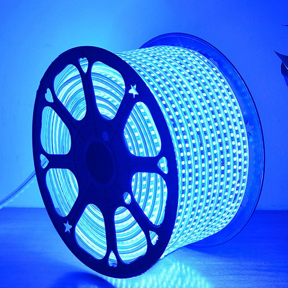 Лидер продаж Светодиодная лента высокого напряжения 110 В 220 RGB SMD 5050 водонепроницаемая светодиодная для подсветки телевизора баров и