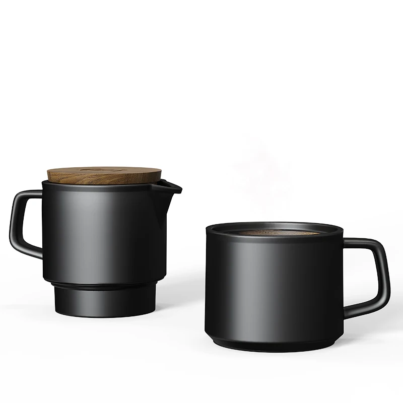 DHPO Unique Ceramic Tea Pot Set Portable Ceramic Tea Cup Set Reusable Tea for One