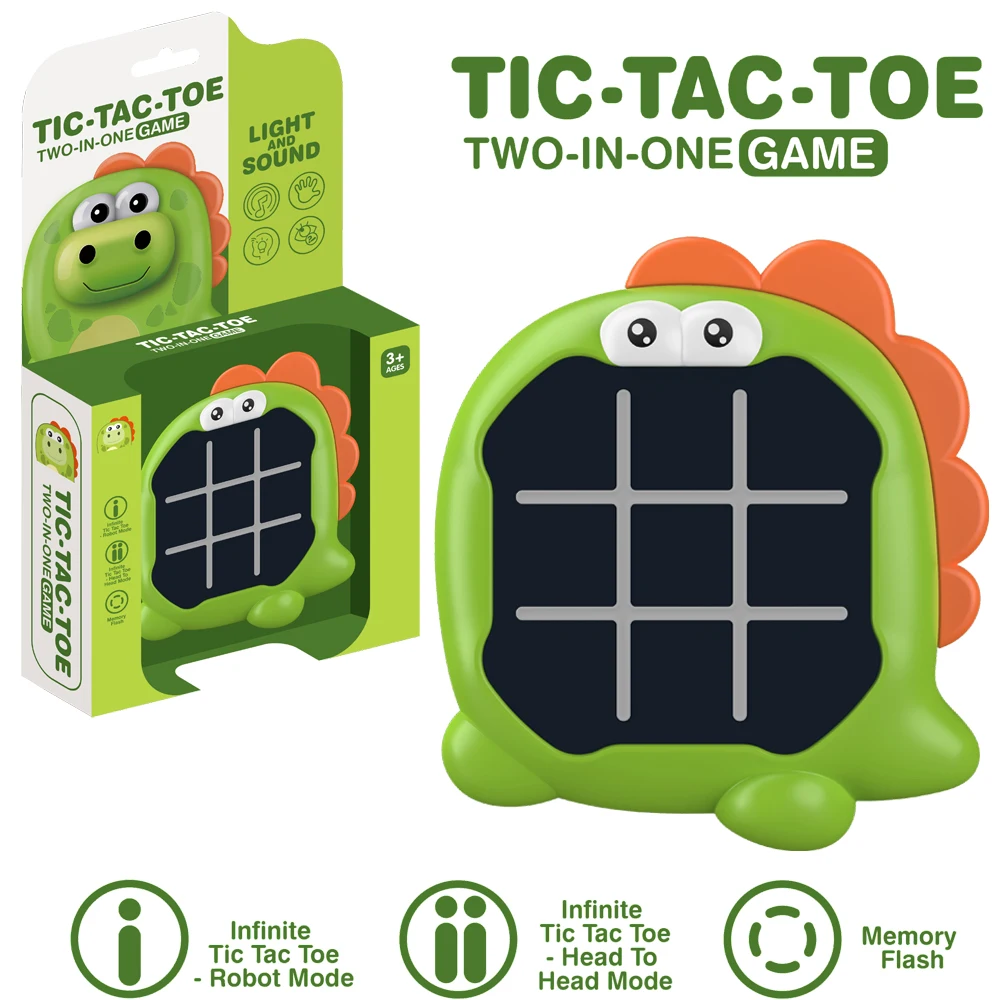 New product TIC-TAC-TOE BOLT Chess Puzzle Cute dinosaur animal form Puzzle Toys Compact And Portable Family Board Game juguetes