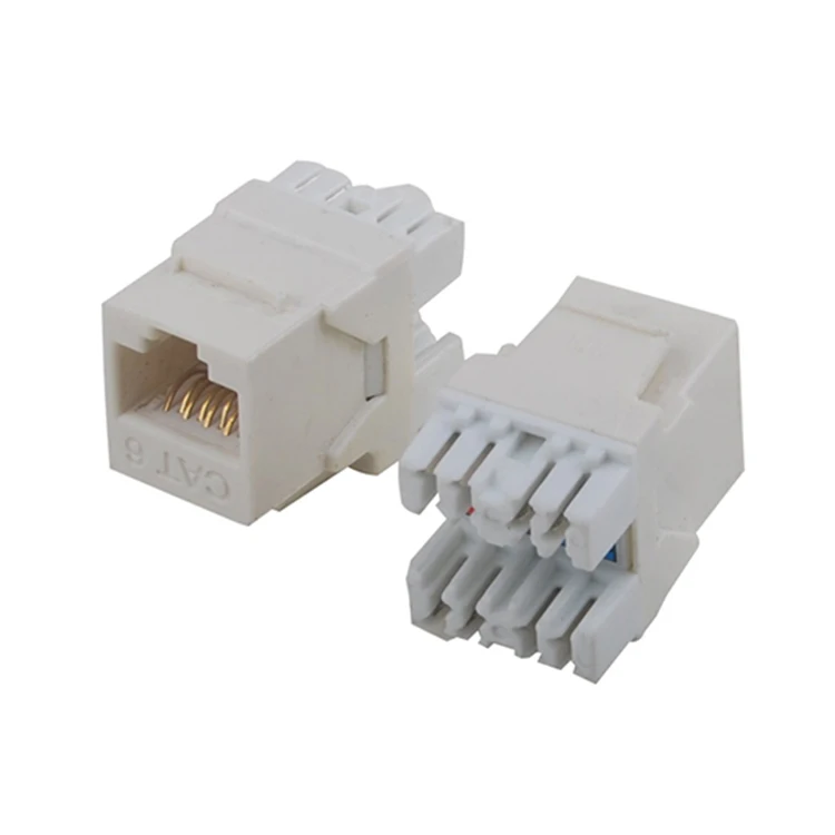 Category 6 Patch Panel Face Plate Modular Plug 180 Degree Cat6 AMP Krone RJ45 Keystone Jack