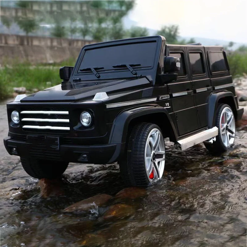 kids remote control 2 seat 12v retro rubber tires electric ride on car and excavator