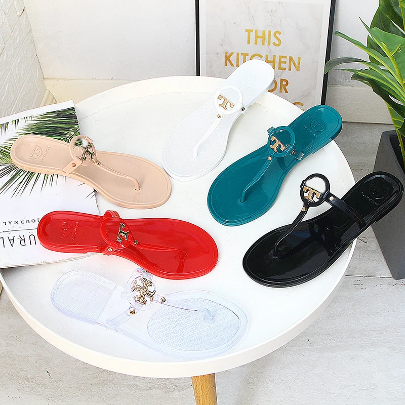 Drop Shipping Famous Brand Jelly Sandals Flip-Flops Slippers Custom Women Flip Flops Wholesale Torybruch Flip Flop