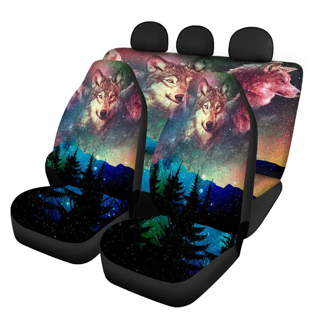
Custom Wolves Pattern For Universal Waterproof Fabric Material Luxury Design Covers Sit Car Seat Cover Summer 