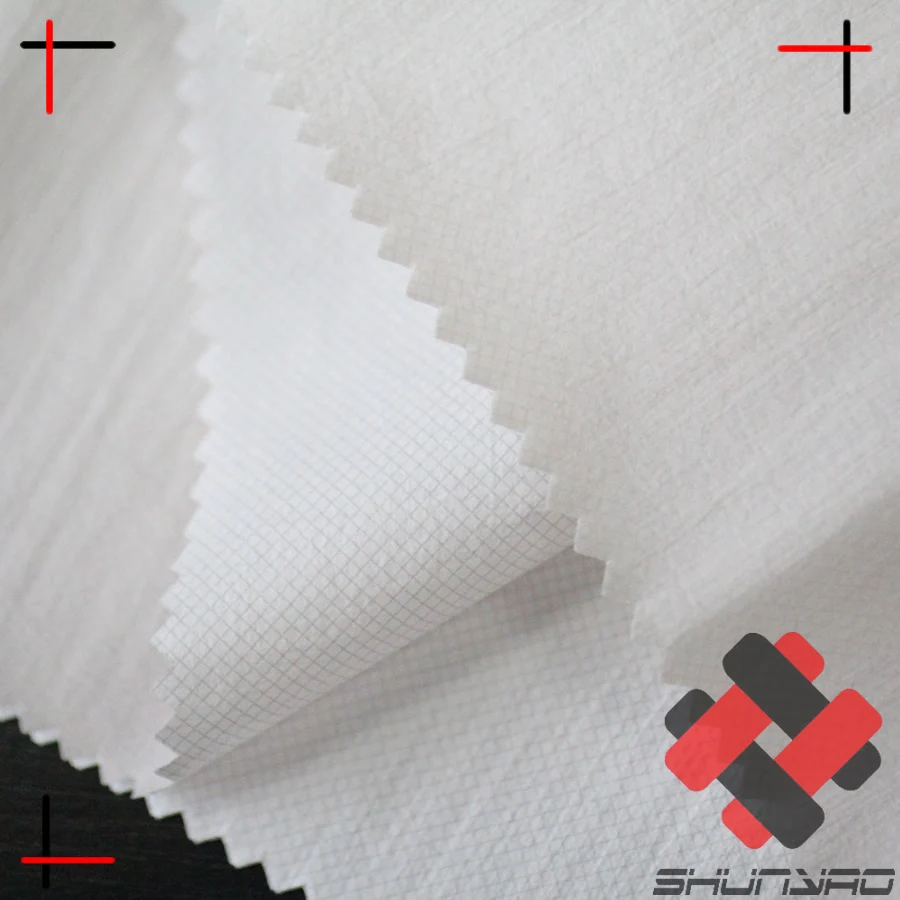 crinkle nylon fabric printed TPU bonded for rain coat