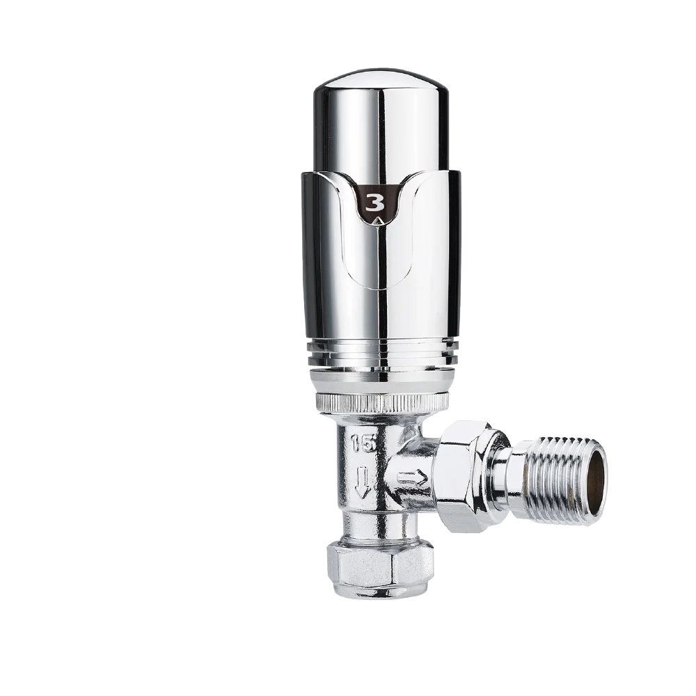 BAIYILUN Brass Chrome Temperature Control Thermostatic Head for Underfloor Heating
