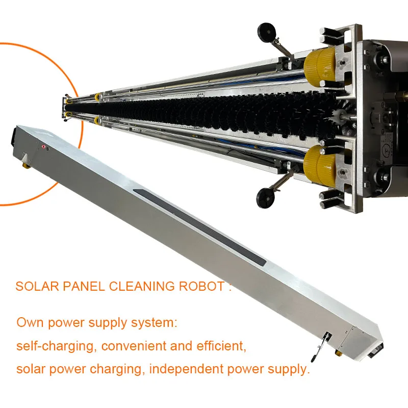Automatic Solar Panel Cleaning Robot - Web Server Controlled Rotating Brush System for Commercial PV Solar Farms