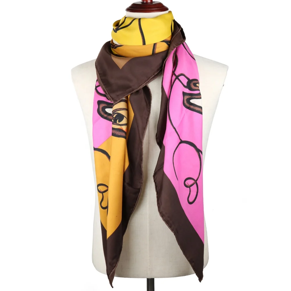 Digital Screen Printing Scarf Women Hijab Arabic Scarfs