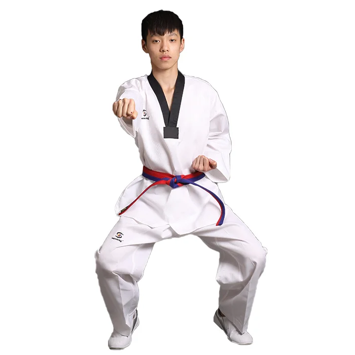 High Quality Durable Taekwondo Uniform WTF Korea Dobok Fabric Unisex Martial Art Training Gear Cheap Sports taekwondo uniform