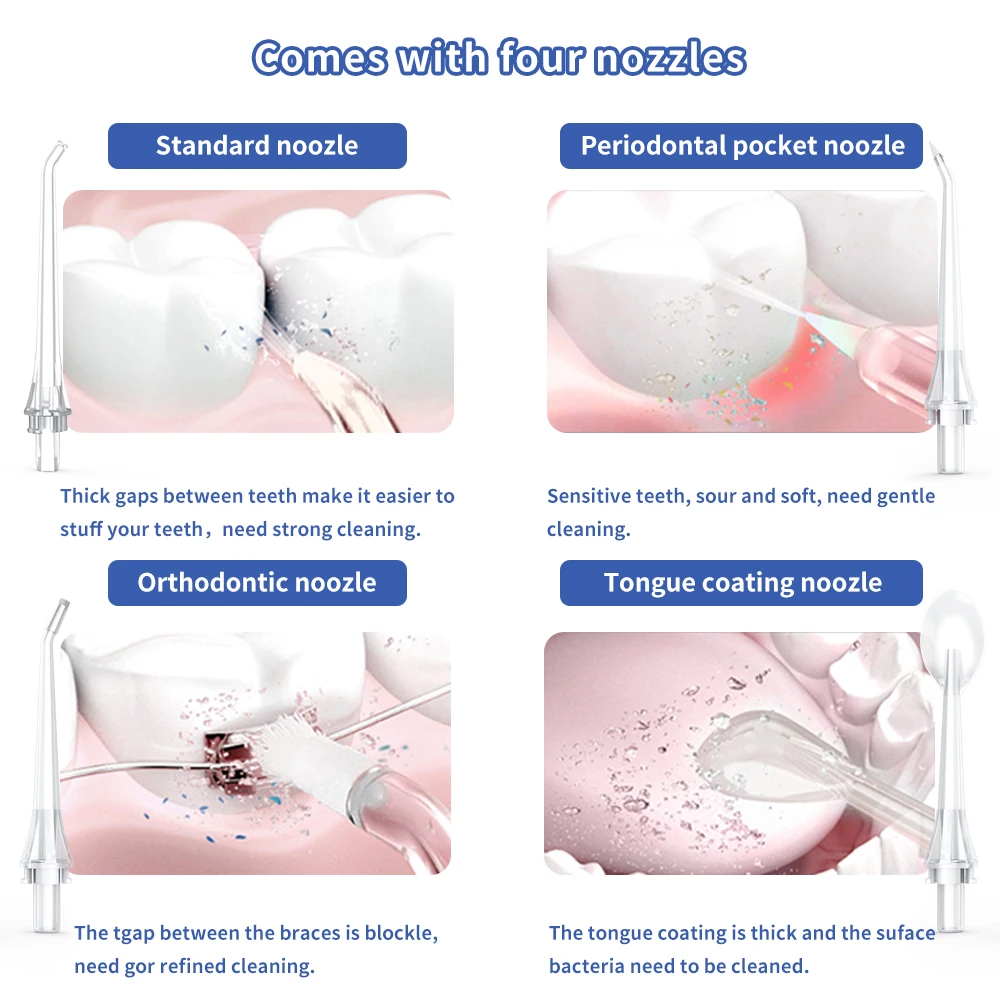 Dental Care Water Flosser for Teeth 200ml Water Tank Dental Jet Waterproof Electric Mini Cordless Oral Irrigator