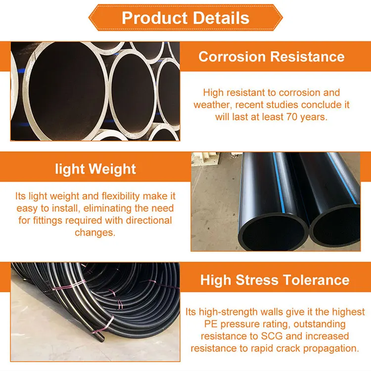 5 Inch 9 Inch 32Mm 63Mm 90Mm 160Mm 400Mm 800Mm 1000Mm 6 Best Choice Plastic As Black Water Supply Pe Pipes Hdpe Water Pipe Price