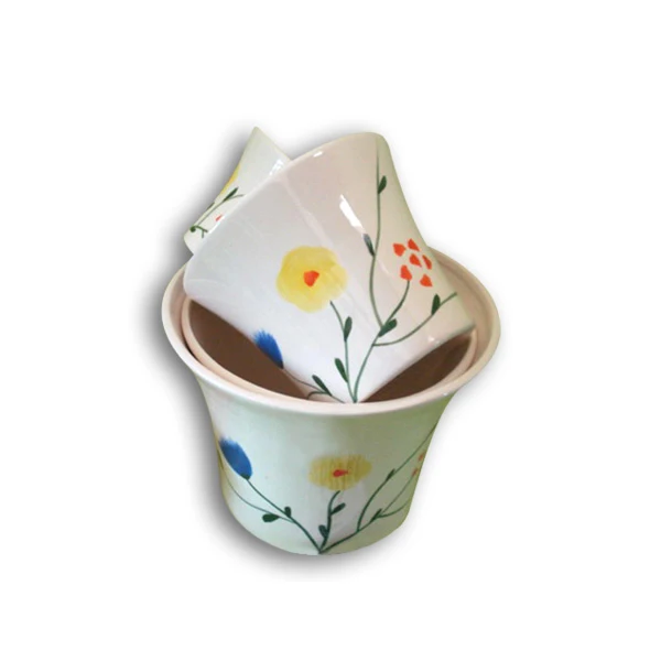 Modern Small Ceramic Flower Vase Pots Succulent Planter Pot Office Home Decoration