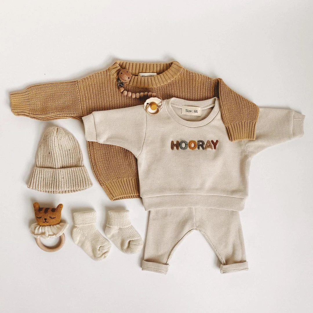 Spring Fashion Baby Clothing Baby Girl Boy Clothes Set Newborn Sweatshirt + Pants Kids Suit Outfit