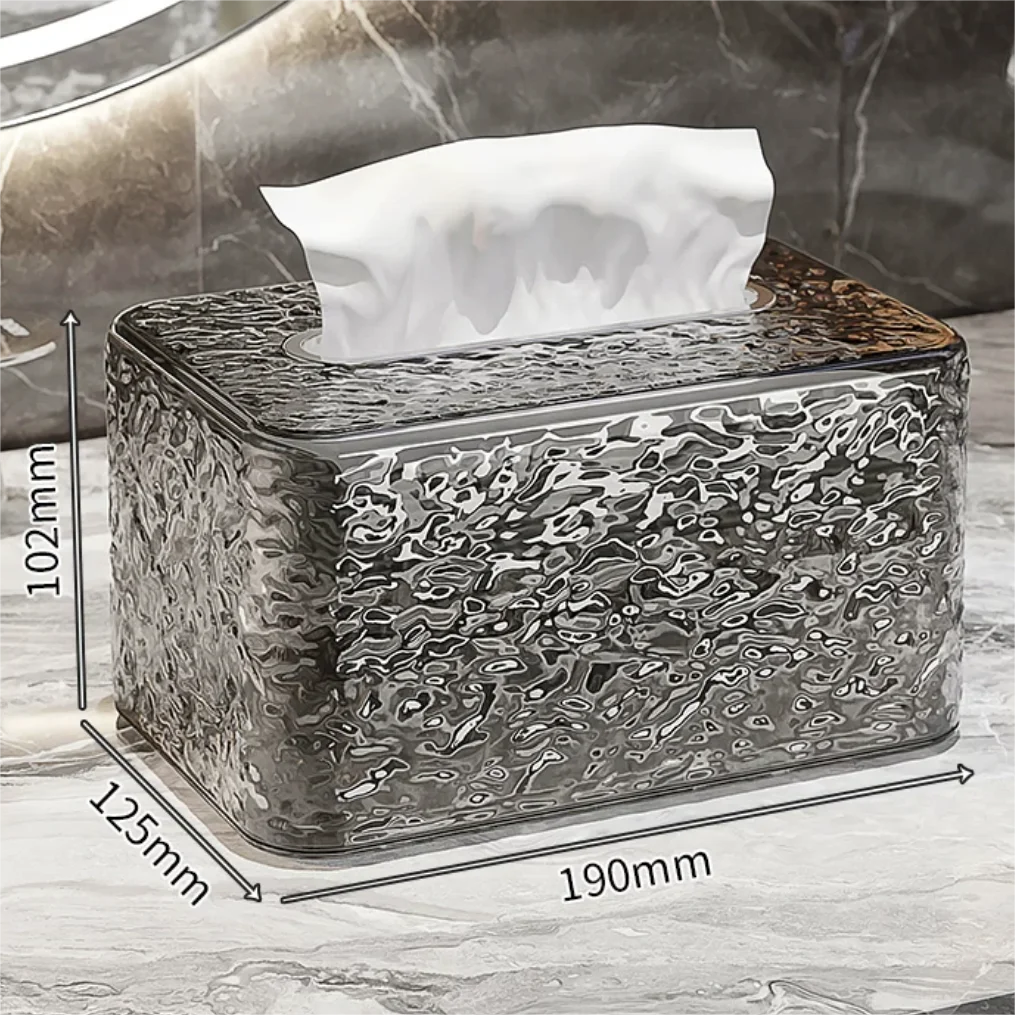 High Quality Home Accessories Plastic Rectangle Office  Desktop Living Room Napkin Holder Tissue Box