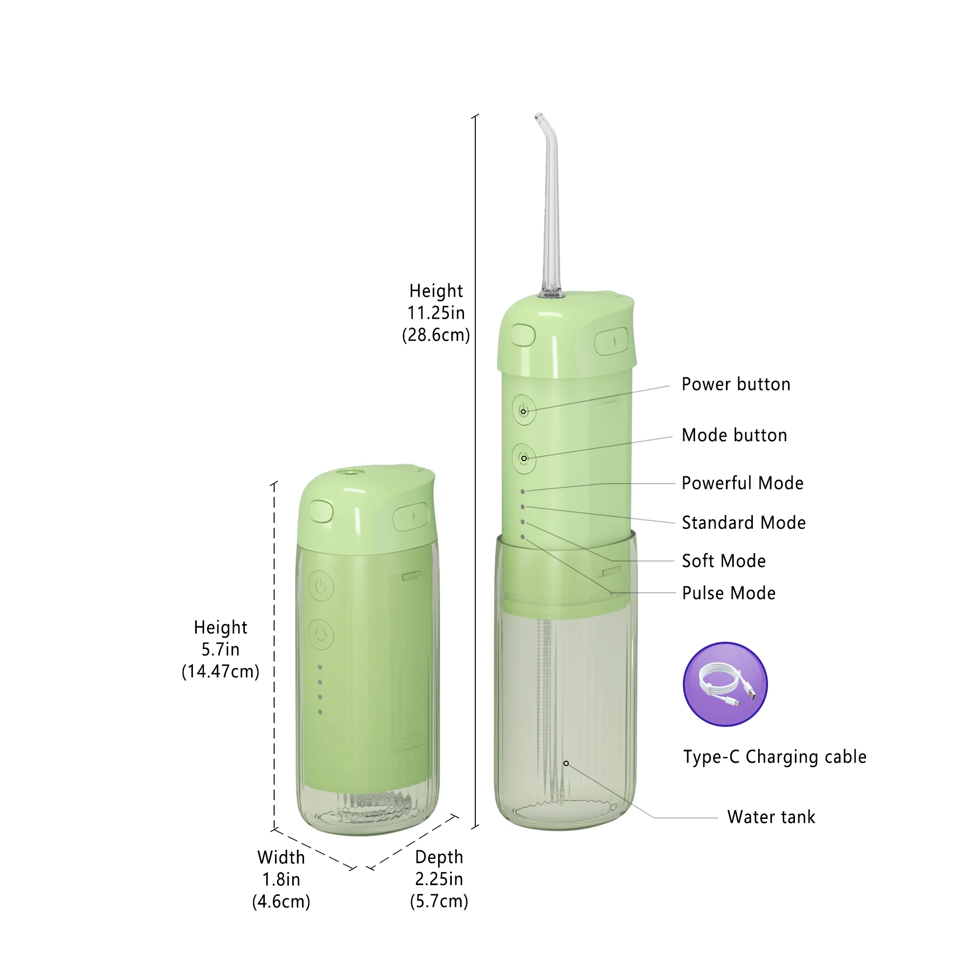 Free sample Portable Foldable Water Flosser Teeth Cleaning Private Label Rechargeable Cordless Electric Dental Oral Irrigator