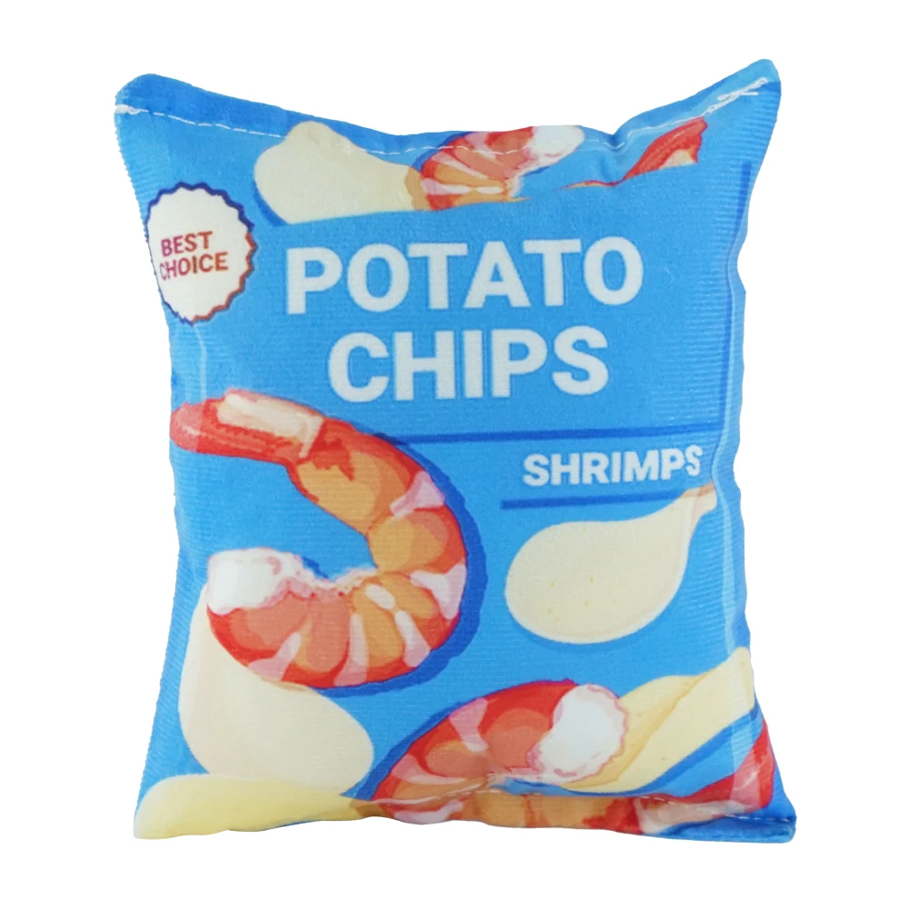 Pet Toys for Dogs Chewing Sound Paper Squeaky Dog Toy Fruit Potato Chip Poker Bite Resistant Sound Plush Puppies Toy