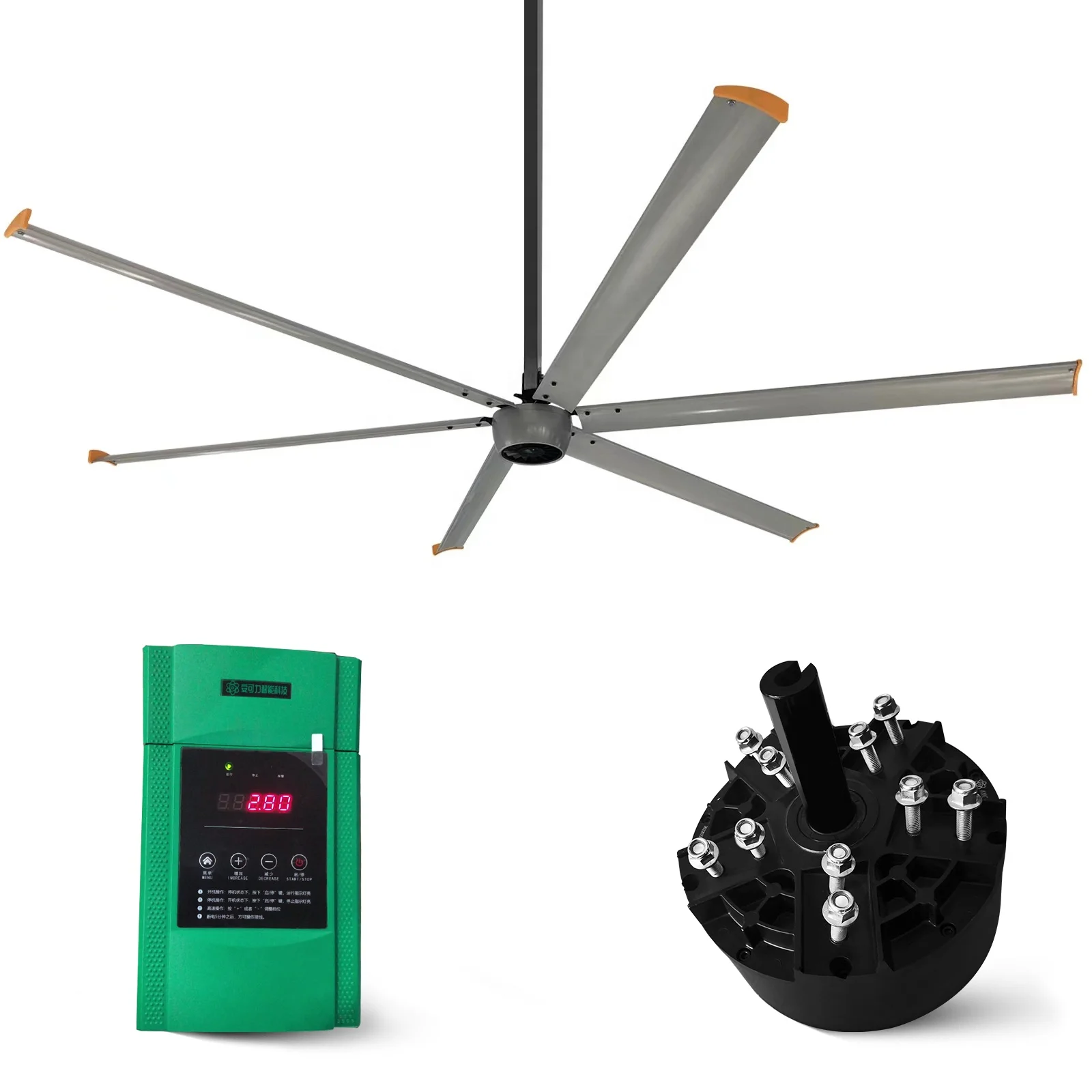 AMTHI 750W Big Ass Fans HVLS Industrial Ceiling Fan for Enterprise warehouse