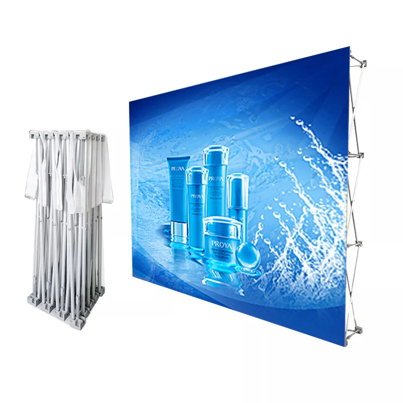 Hot Sale Custom 10ft Aluminum Fabric Pop up Banner Stand Display Trade Show Equipment with Straight Backdrop Graphic