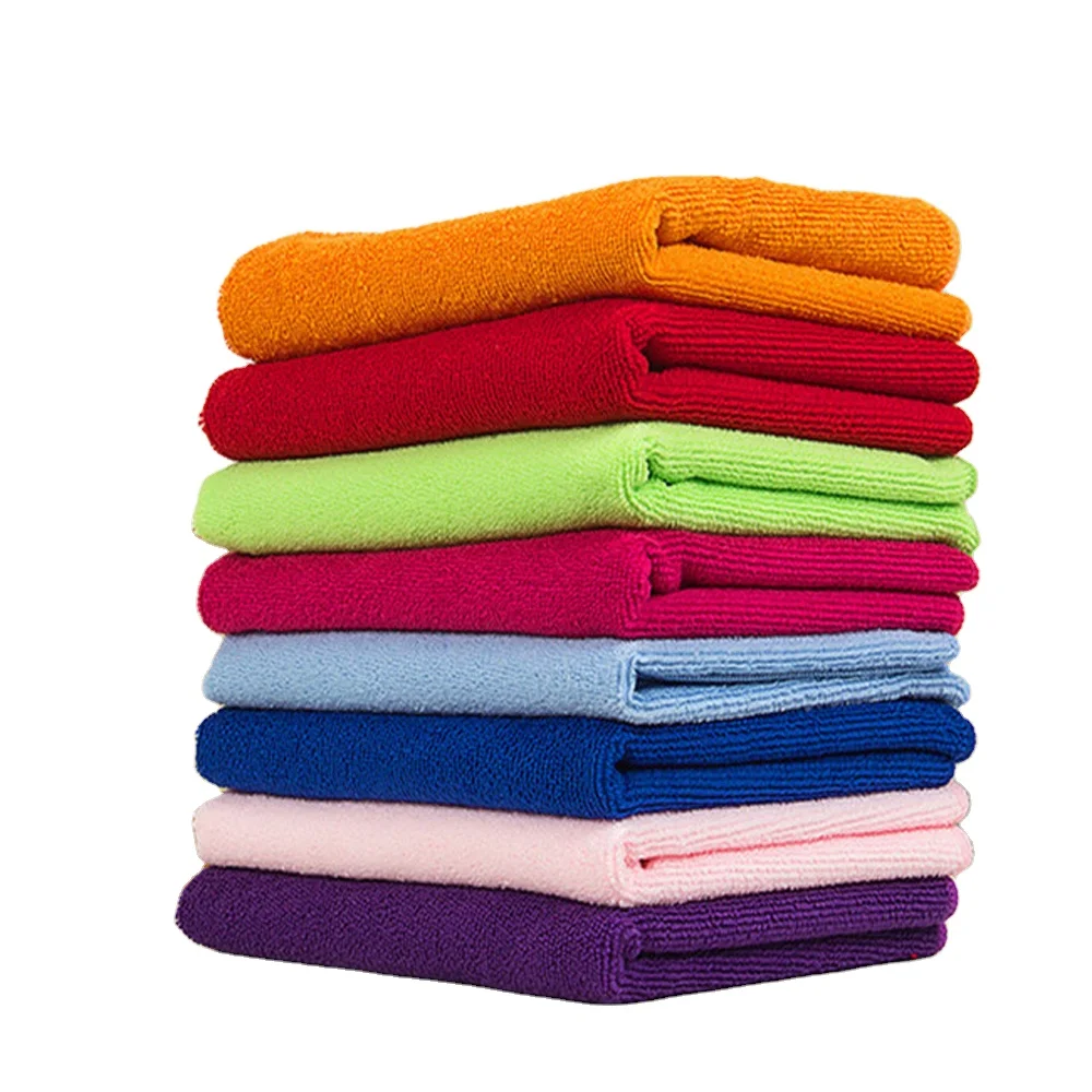 Tianqi best quality 100% microfiber plain colored towel