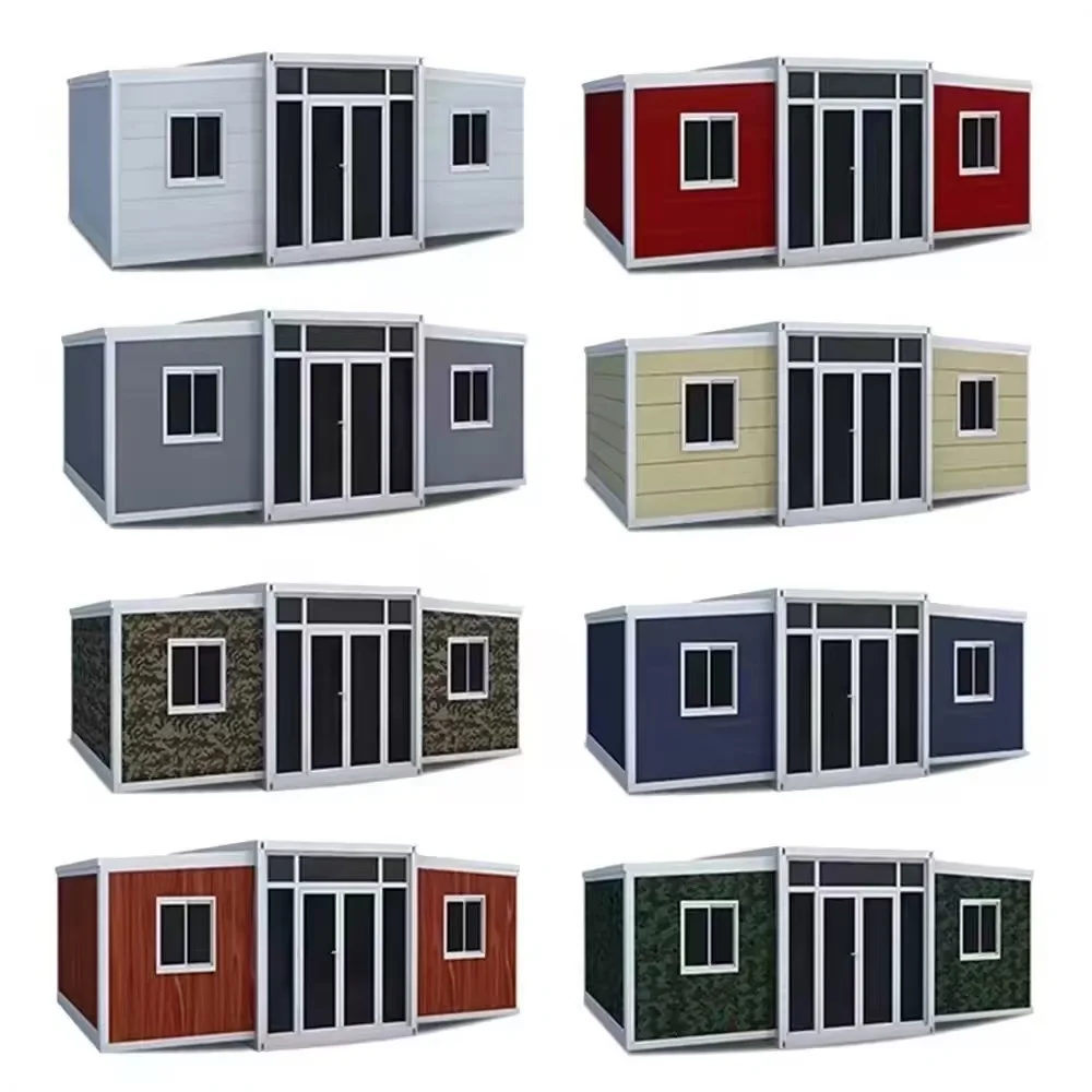 Prefab Camouflage House Ready to Live for Use Customizable Kitchen Bathroom Live Room Dry Van Double Expanded Tiny Trailer House