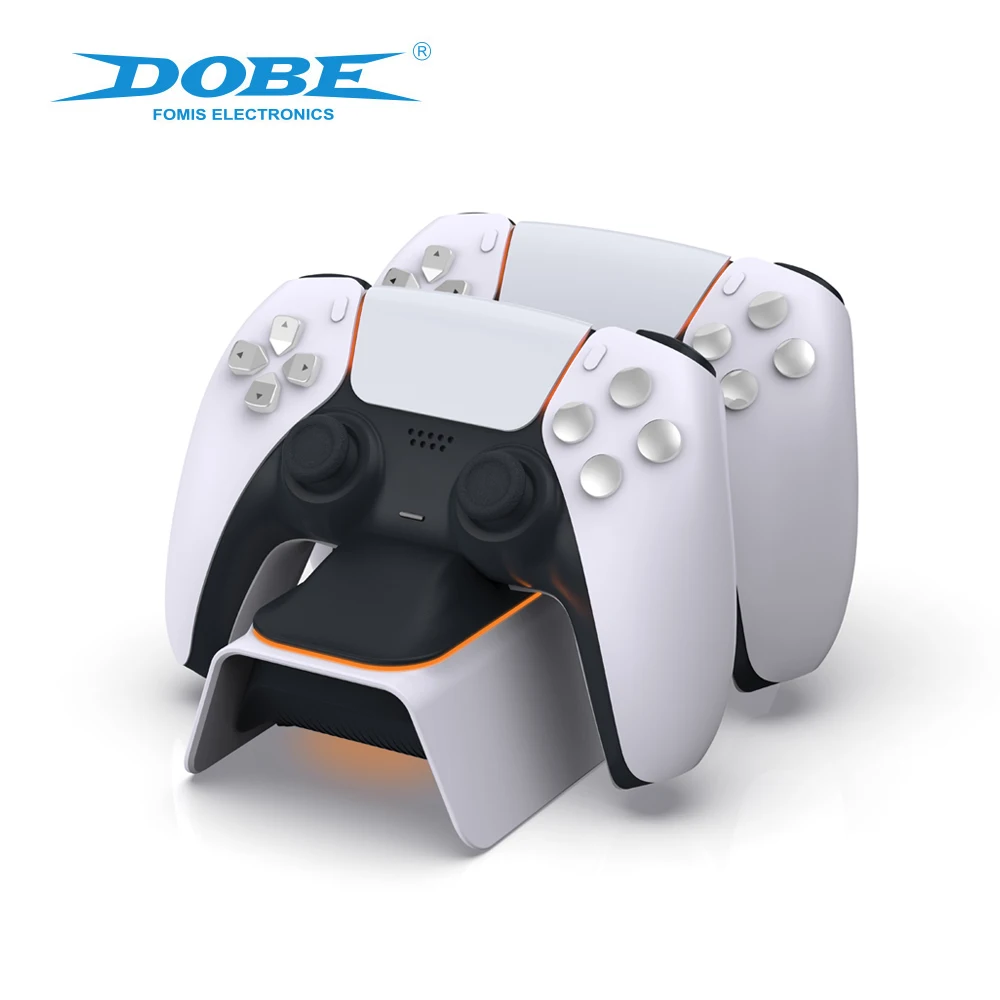 Black and White Dobe Newest Charging Dock for Ps5 Plastic Charging Dock for PS 5