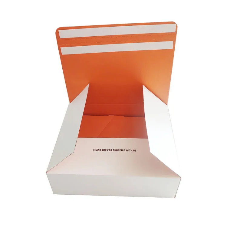 Clothing packaging carton shipping box Custom color large shipping box Corrugated box folding top mailbox