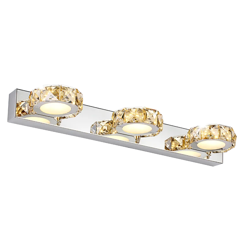 
Zhongshan hotsale 3W/6W/9W/12W/15W Stainless Steel crystal Wall sconce lighting modern vanity bathroom lamp LED Picture light 