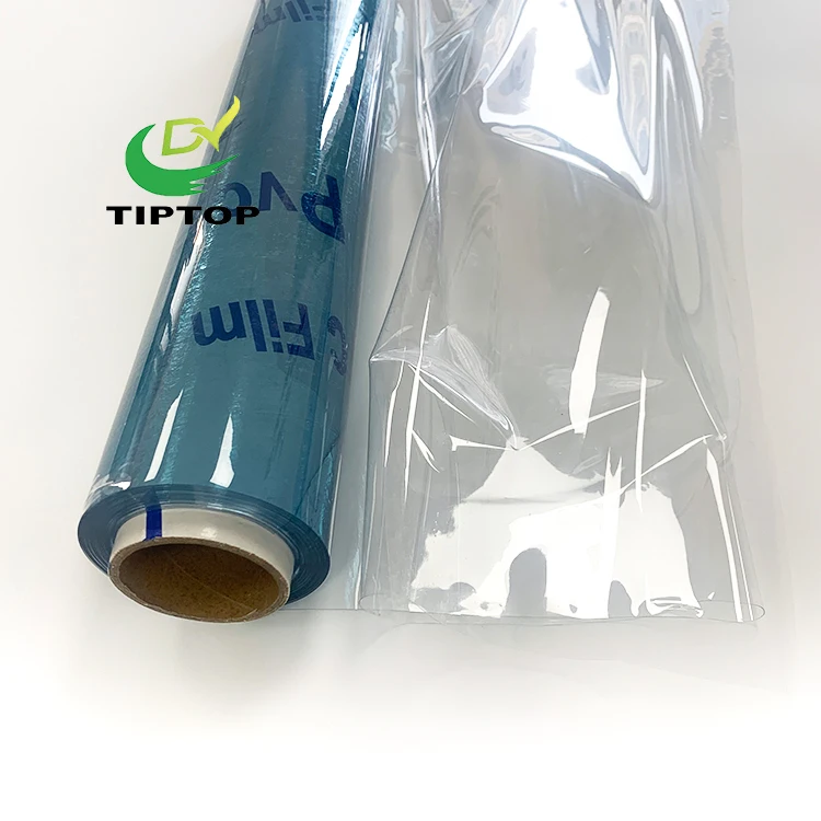 Tiptop soft colorful normal protective flexible clear PVC film roll for glass table