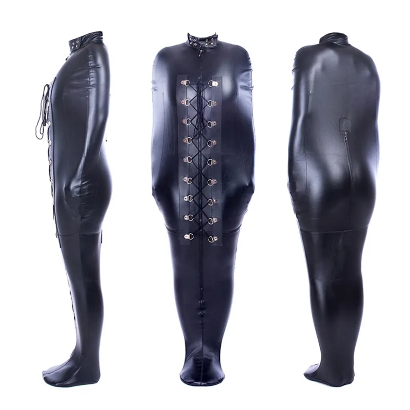 Full Body BDSM Bondage Fetish Sack PU Sleeping Bag Slave Adults Game Restraint Sex Toys