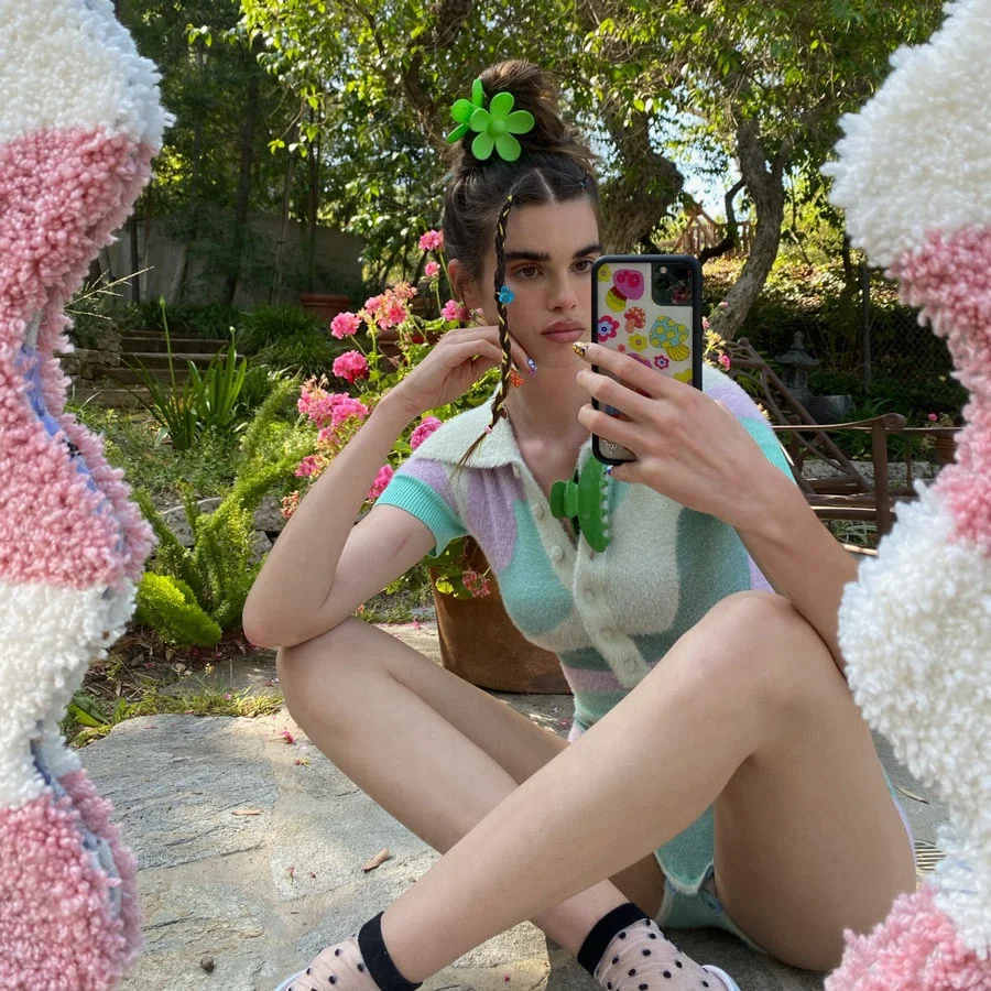 New Hair Claw Colorful Accessories Plain Color Hair Clip Plastic Big Size daisy Flower Hair Claw For Women