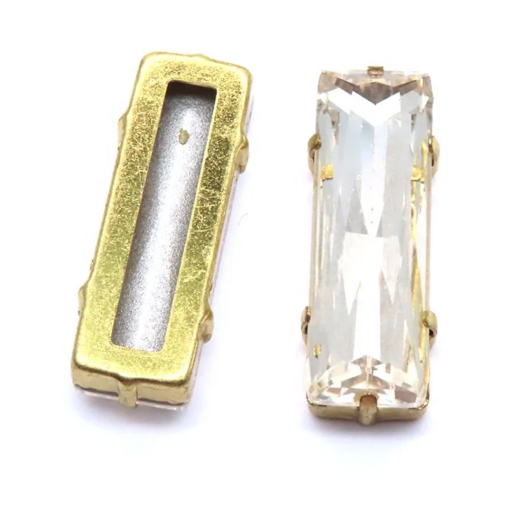 New Factory Sewing Crystal Rhinestones High Quality Rectangle