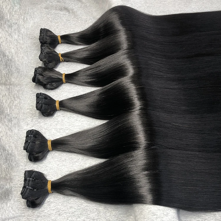 Wholesale vietnamese raw human hair double drawn bone straight cuticle aligned raw vietnamese hair bundles