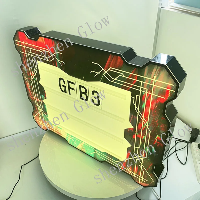 Good Quality Strong Package Rechargeable Led Messages Acrylic Board Custom Vip Bottle Presenter Holder With Letters And Numbers