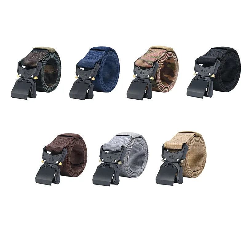New alloy tactical belt Quick-release nylon belt for outdoor belts