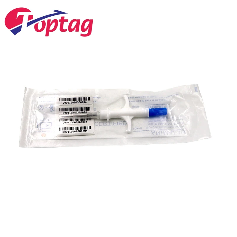2.12*12mm Microchip 134.2khz Animal Chip Microchip Veterinary Syringe LF RFID Injector Animal ID Pet Transponder