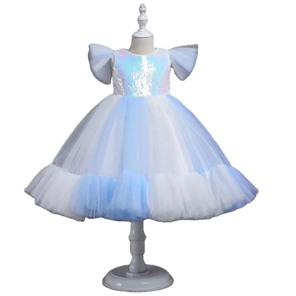 Factory price Manufacturer Supplier purple glitter kids clothing for girls party dresses 7-8 years