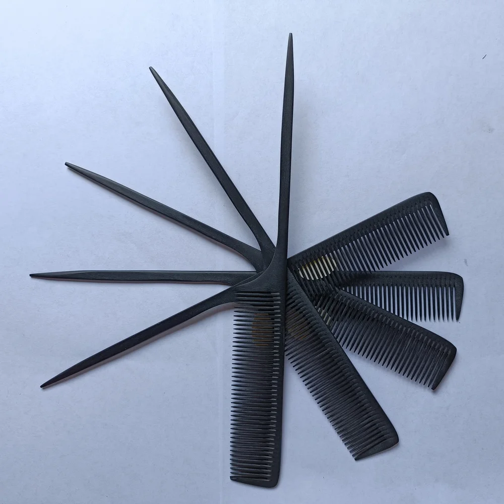 Good quality salon store use black Pointed Tail wooden Comb to make Hair Smooth Y819