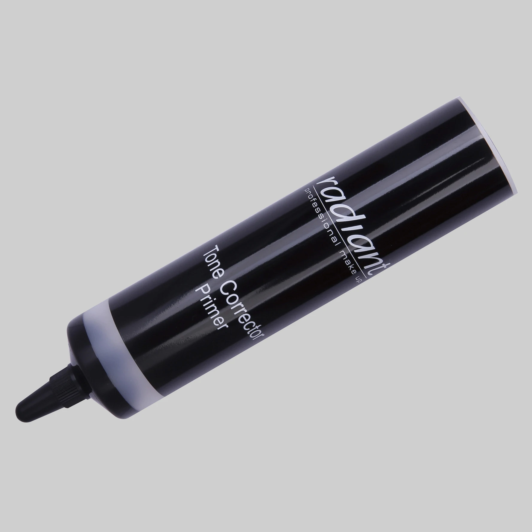 D25mm Premium black smooth plastic squeeze long nozzle makeup tube for cream 50ml