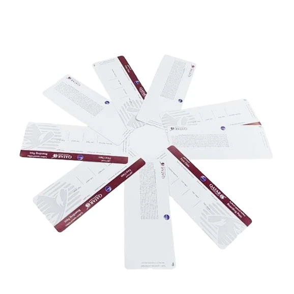 Hot Selling Airline Flight Ticket Printing Airline Boarding Pass MOQ1000pcs