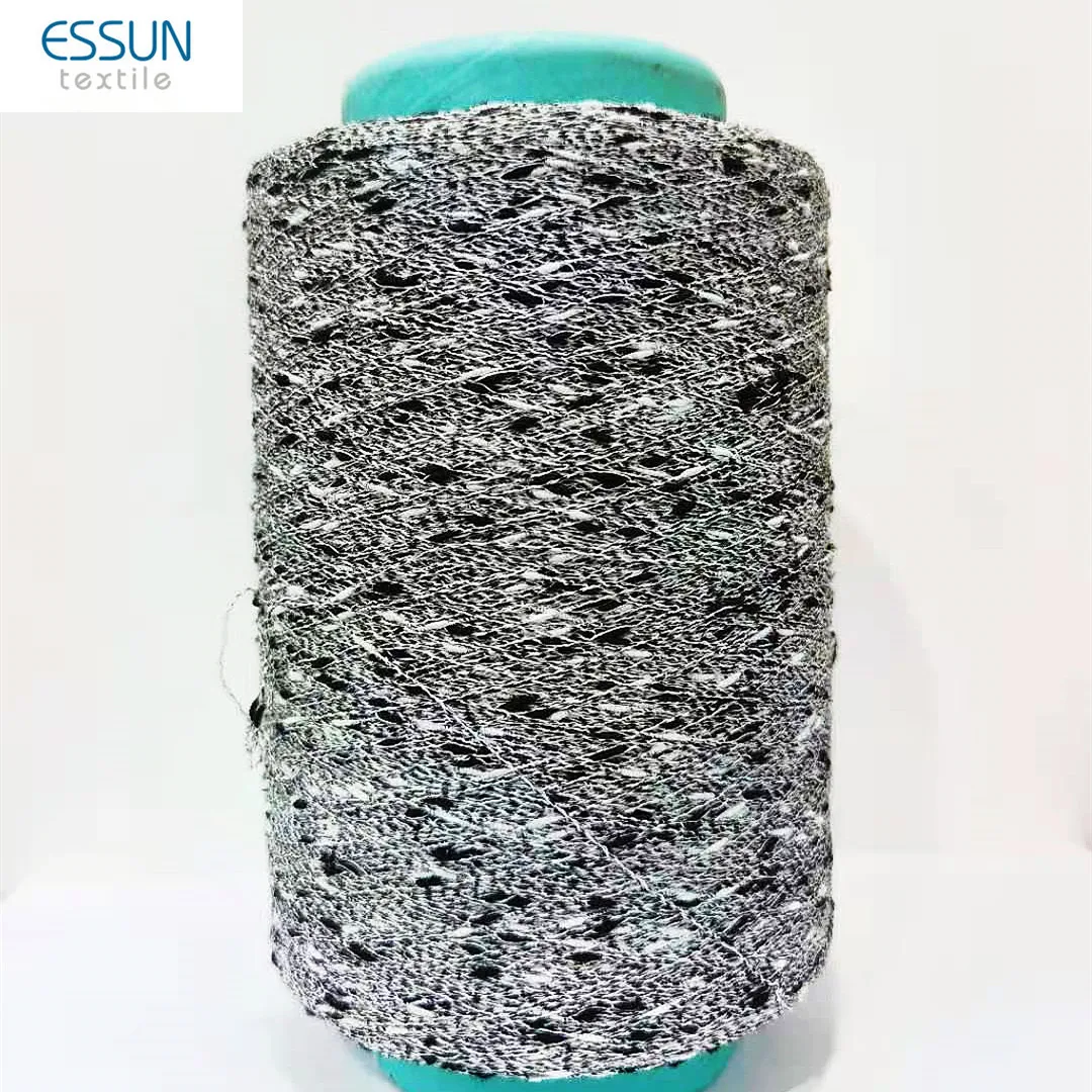 Good quality Nm15 Nm10 Nm18 polyester viscose cotton metallic fancy twisted knot yarn