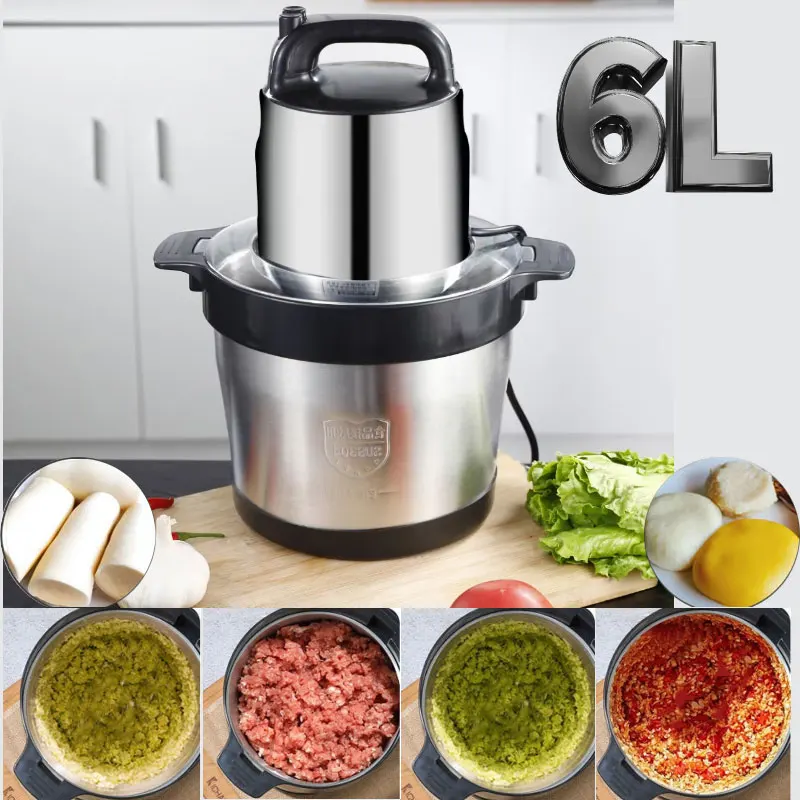 In stock meat and vegetable chopper fufu pounding machine yam pounder machine 6L capacity home use electric meat grinder