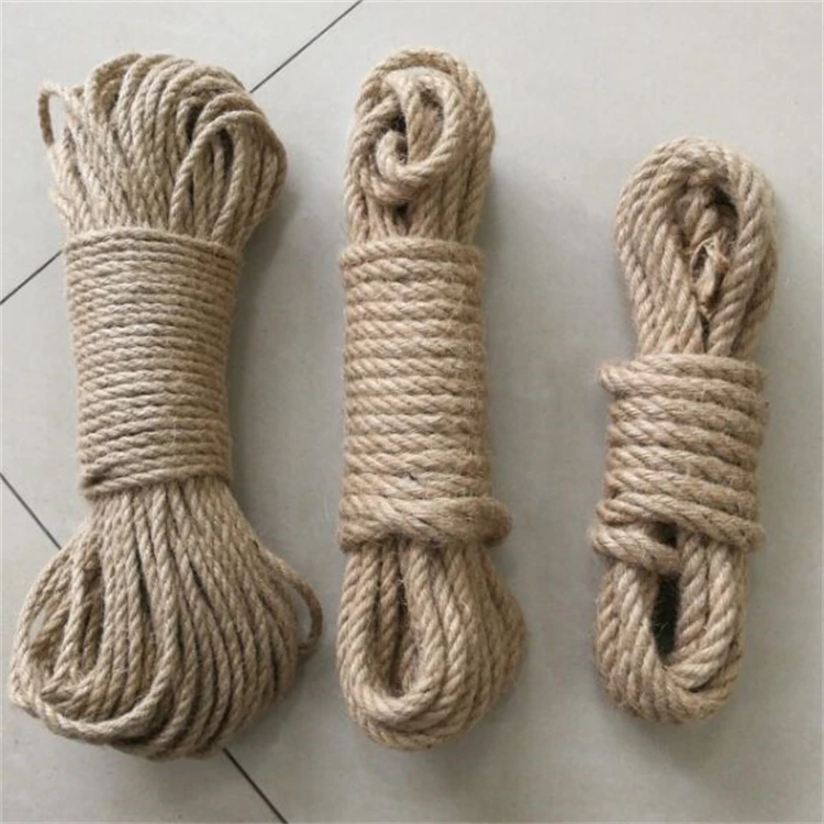 wholesale natural raw jute rope high tensile strength with 3 strands natural color twisted jute bulk jute twine