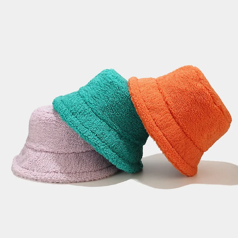 HT-1845 Hot Selling Unisex Winter Factory Fur Bucket Hat Comfortable Casual Mens Fur Bucket Hat