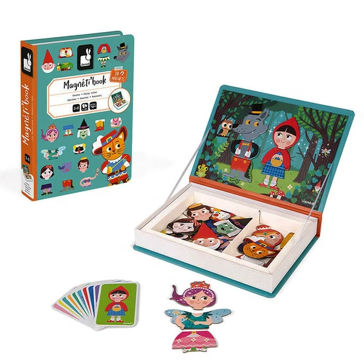 Yimi Paper 3d Foldable colorful cube dinosaur sticker puzzle book custom magnetic book