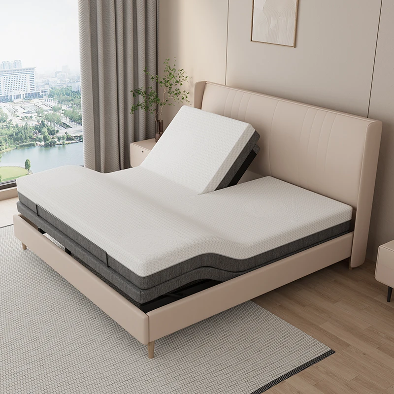 Adjustable Bed Frame Smart Bed Twin XL - Upholstered Bed Base with Massage, Wireless Remote, Ergonomic Foot&Head Incline